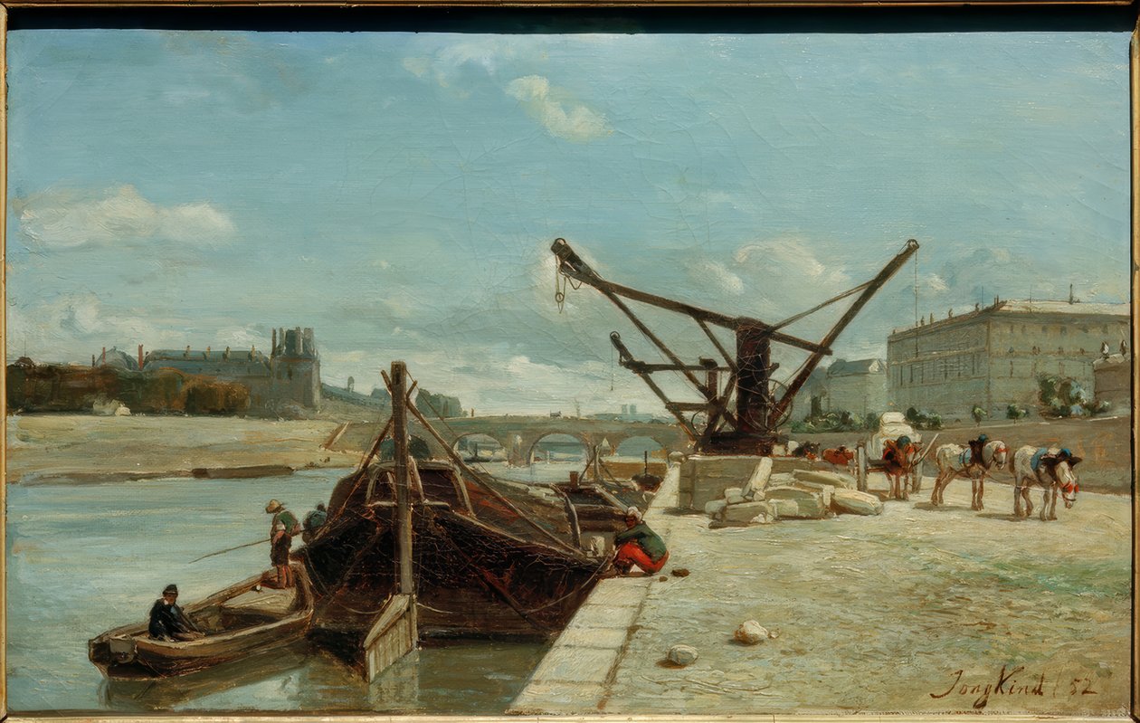 O Pont Royal, visto do Quai d&39;Orsay de Johan Barthold Jongkind