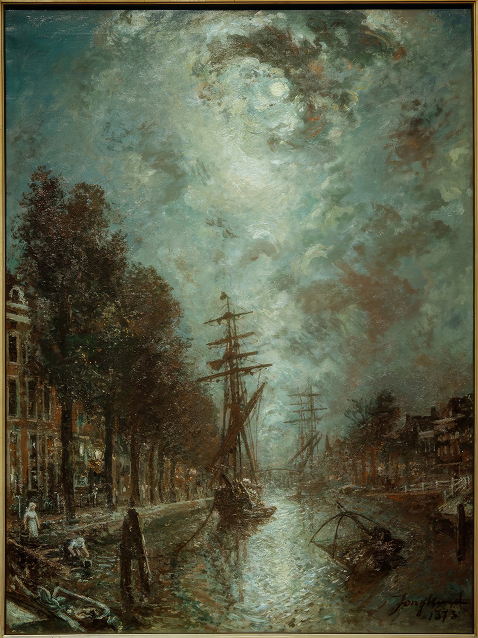 Canal em Roterdã, Neuer Hafen de Johan Barthold Jongkind