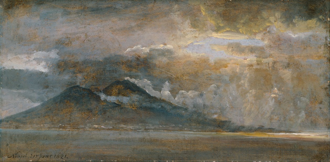 A baía de Nápoles com o Vesúvio de Johan Christian Dahl