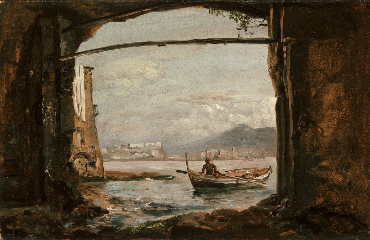 Vista de uma gruta perto de Posillipo de Johan Christian Dahl