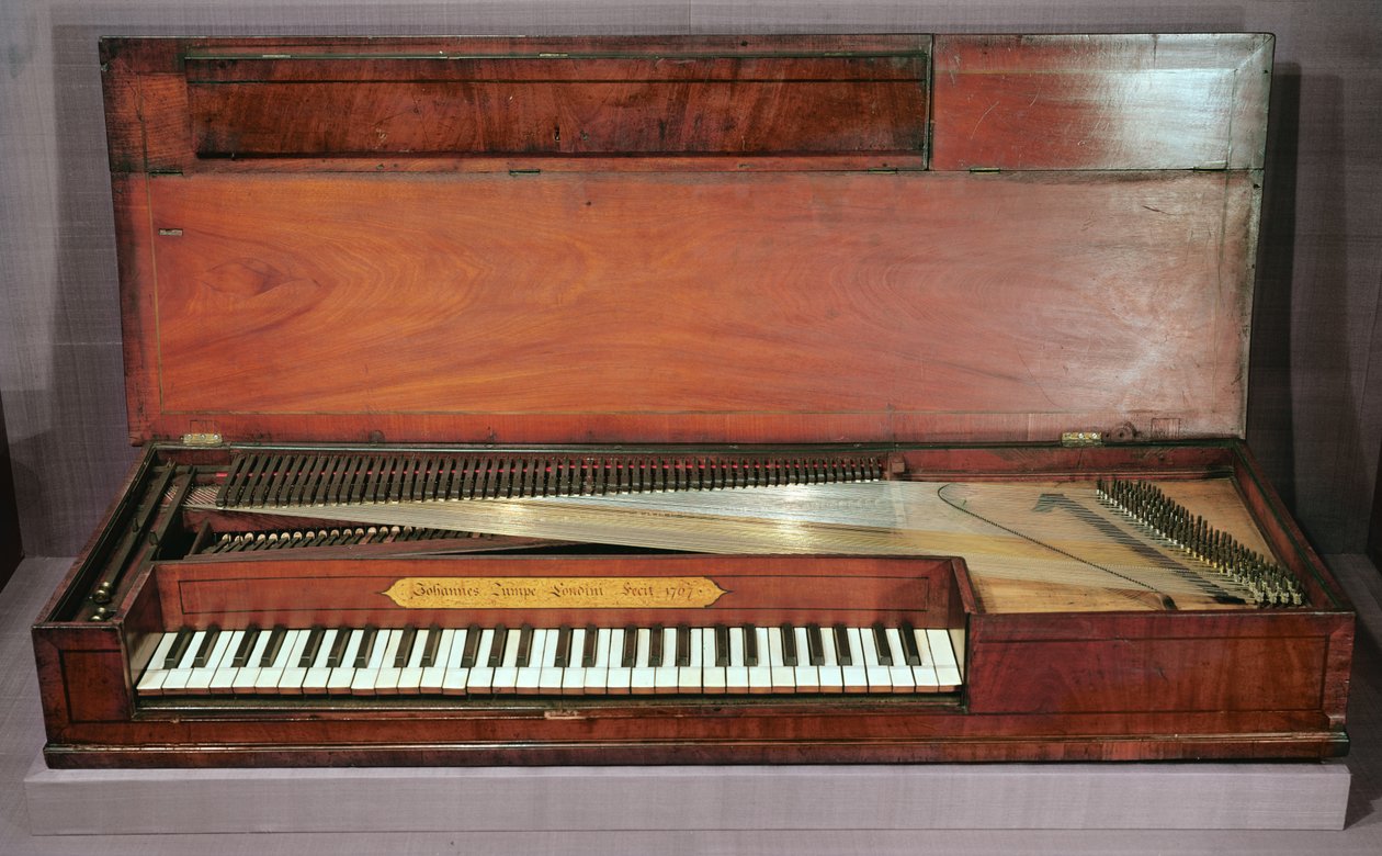 Piano quadrado, 1767 de Johan Christoph Zumpe