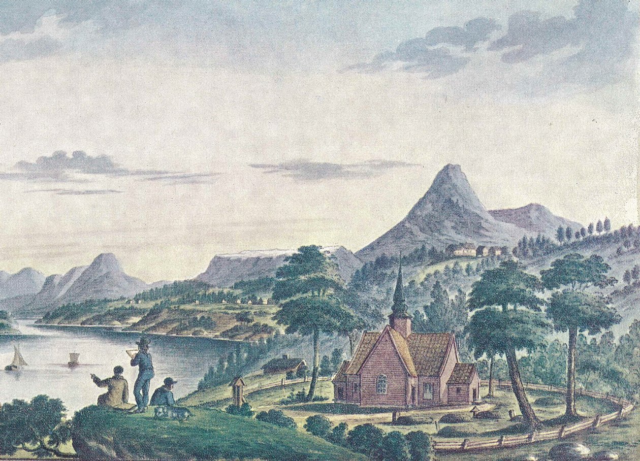 Acontece a vista da praia esticada de Johan F. L. Dreier