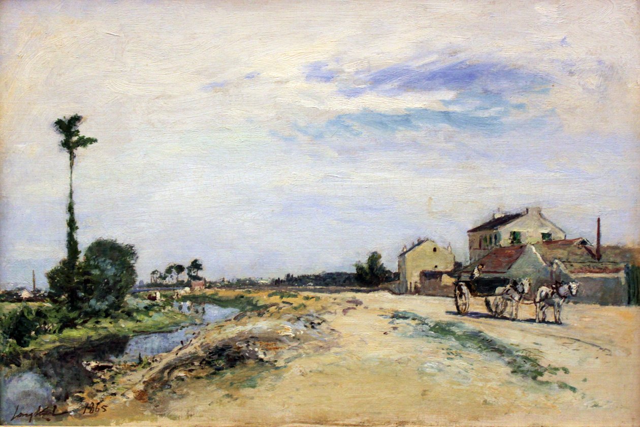 Pequeno canal ao longo do Sena em Meudon de Johan Barthold Jongkind