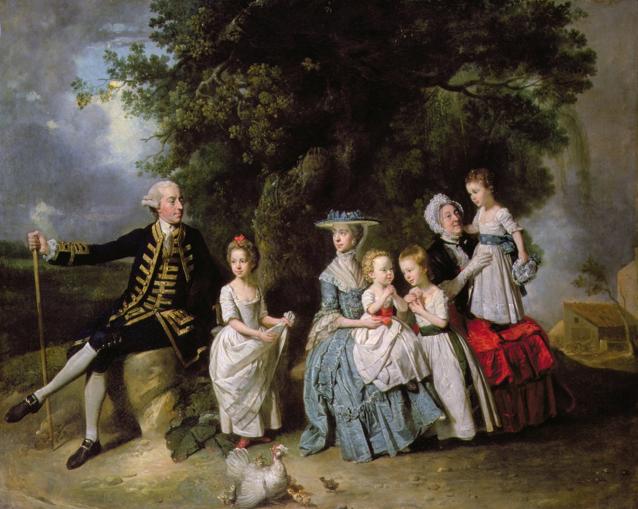 Retrato de grupo da família Colmore de Johan Joseph Zoffany