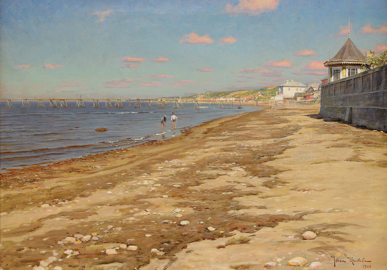 Praia com meninos de banho de Johan Fredrik Krouthen