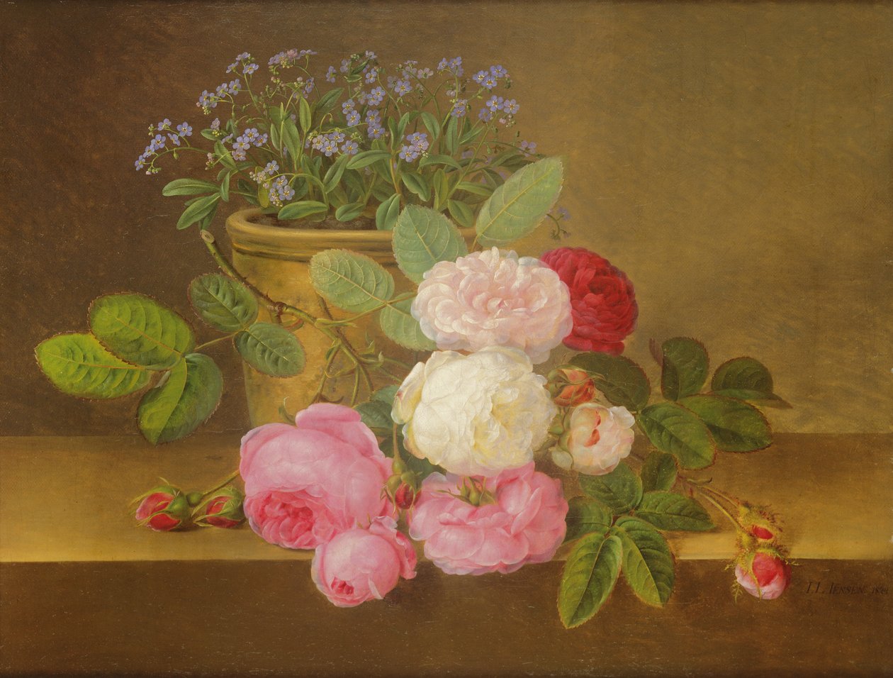 Ainda vida de flores de Johan Laurents Jensen