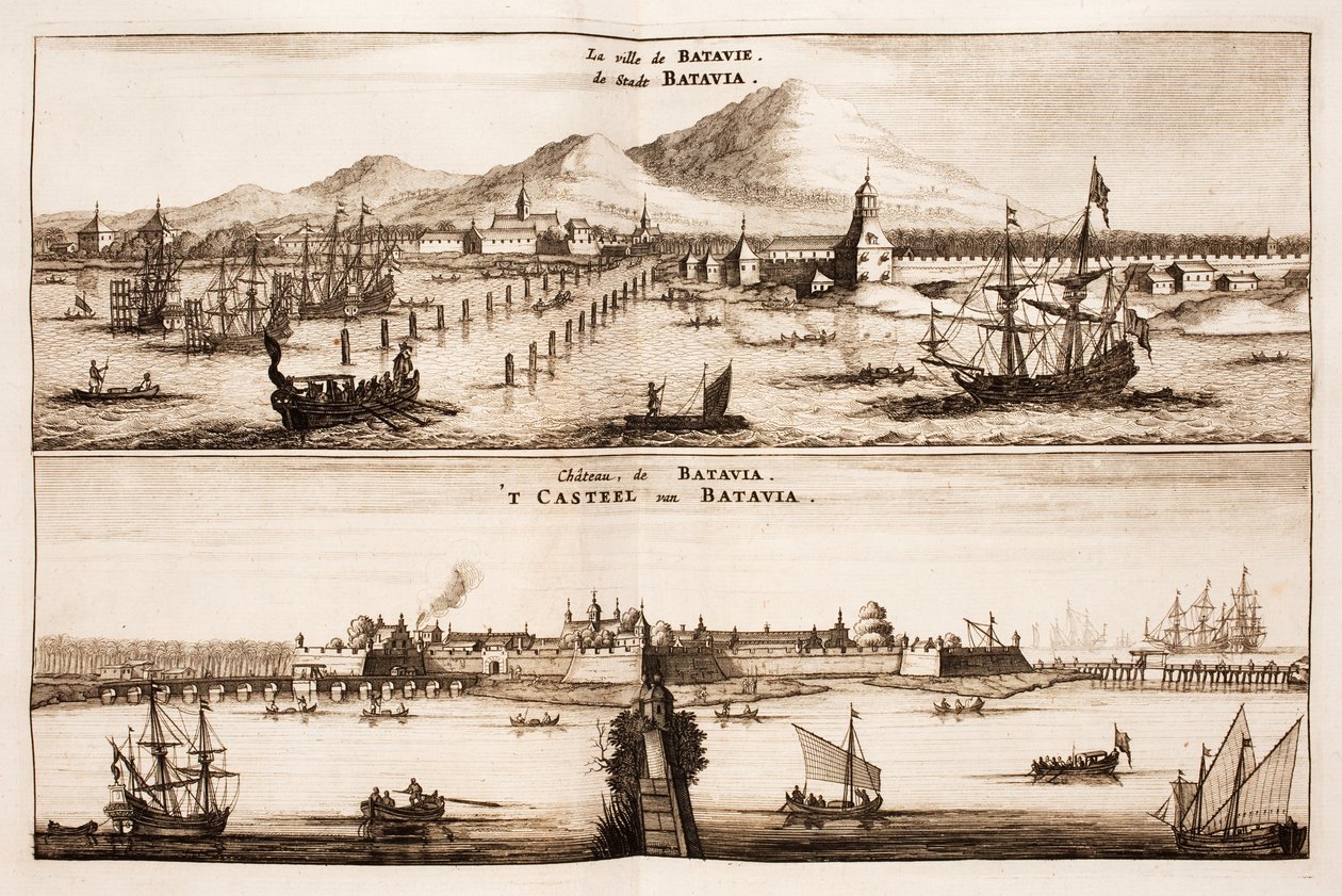 Cidade e castelo de Batavie Batavia (Jakarta) de Johan Nieuhof
