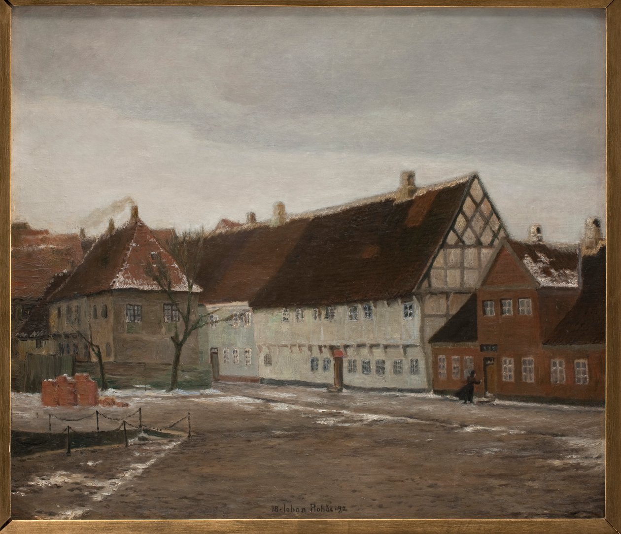 Noite de inverno em Ribe de Johan Rohde