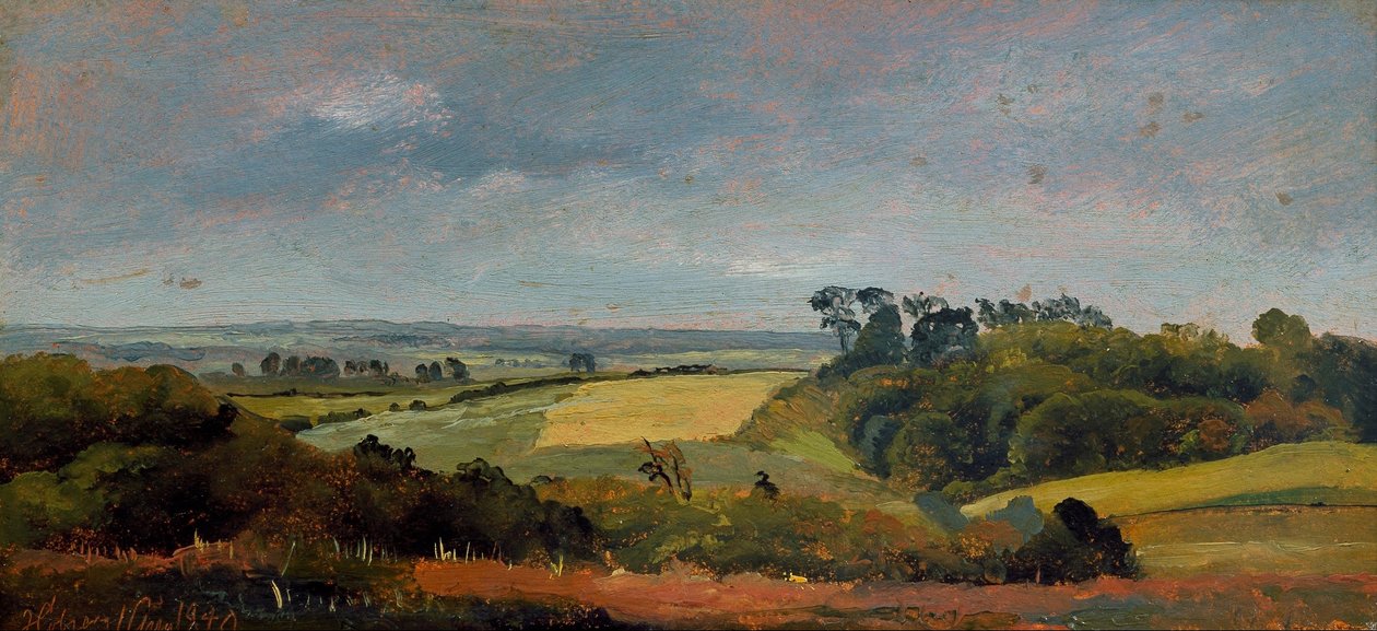 Perto de Høbjerg. Frederiksværk. estudo de Johan Thomas Lundbye