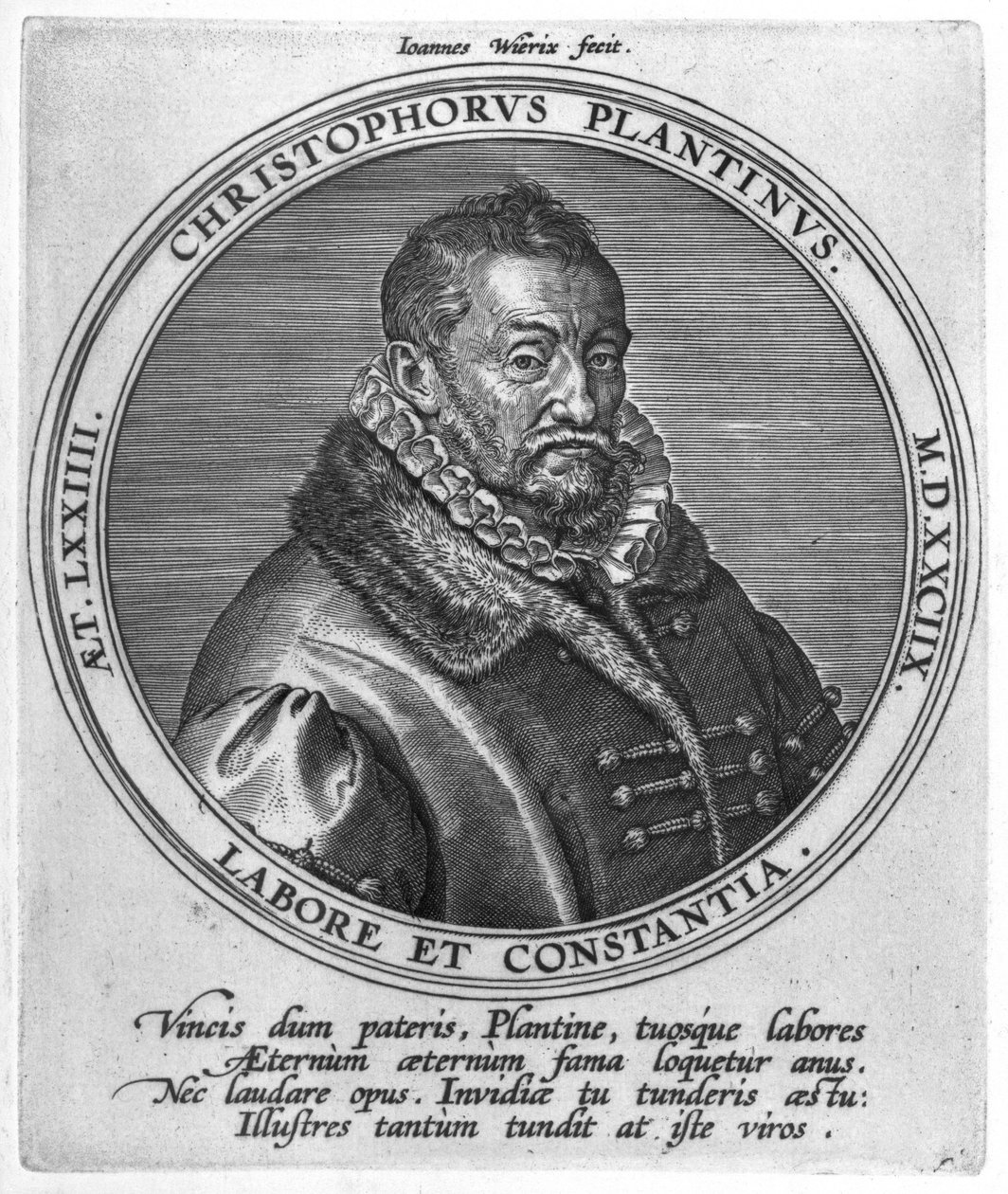 Christophe Plantin (c.1520-89) de Johan Wierix