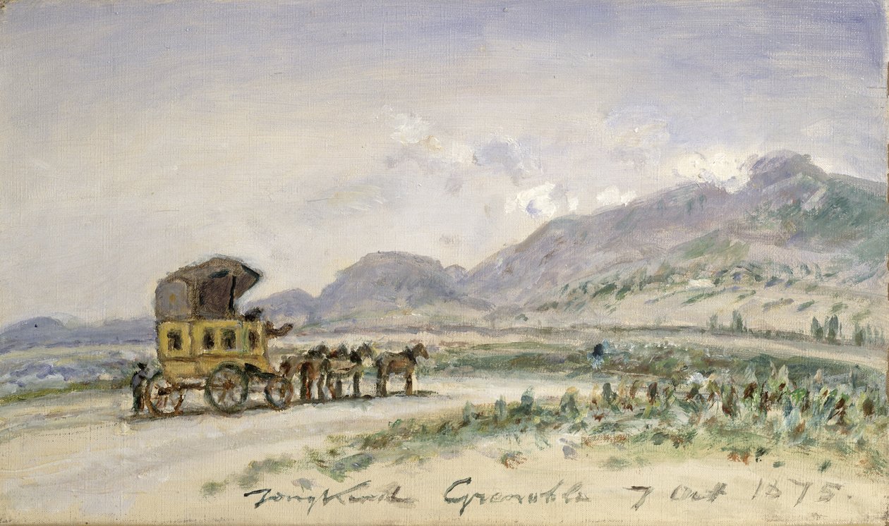 O Diligência de Grenoble a Sassenage, 7 de outubro de 1875 de Johan Barthold Jongkind