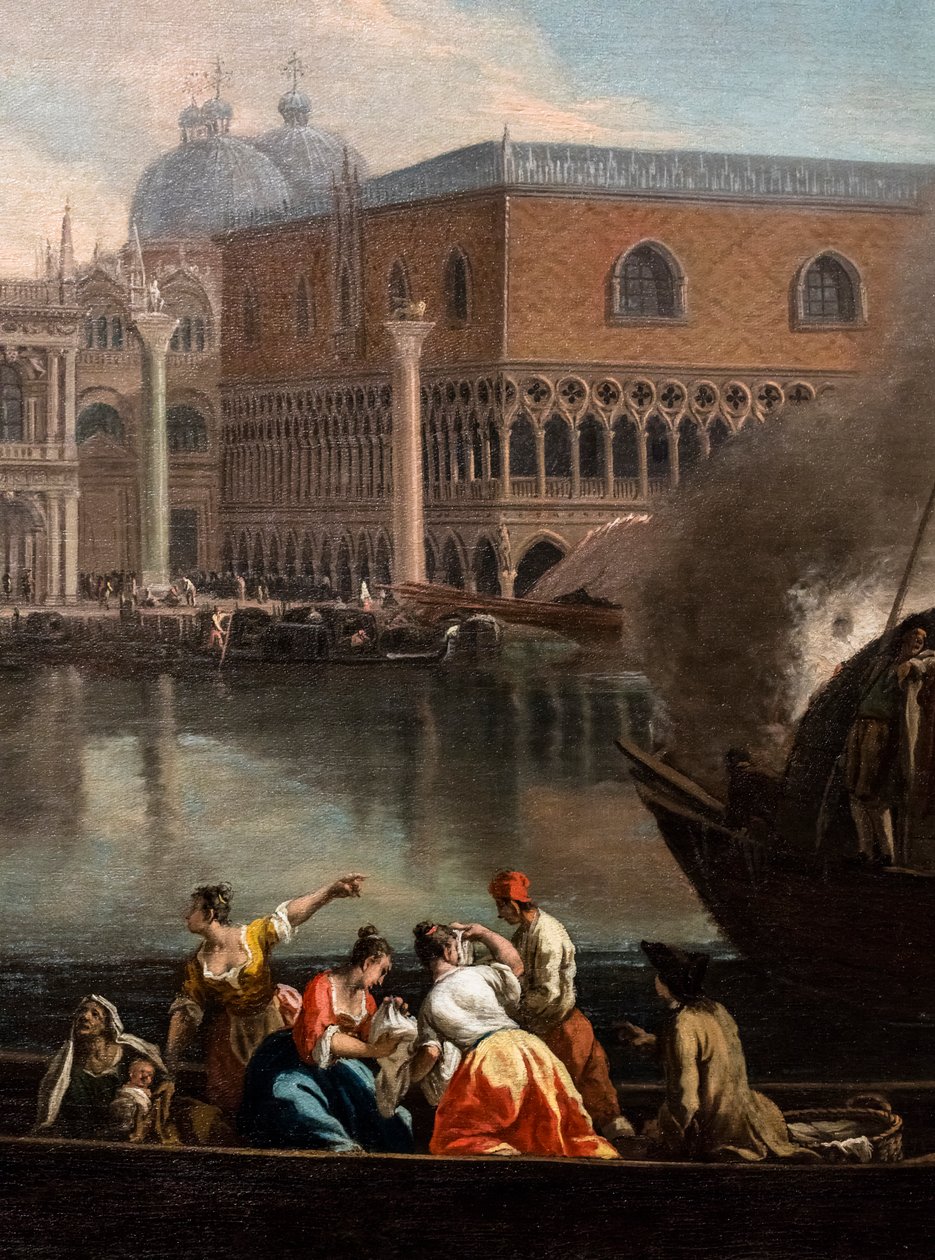Vista da bacia de São Marcos, Veneza, ca. 1730-35 (óleo sobre tela) de Johan Anton Richter