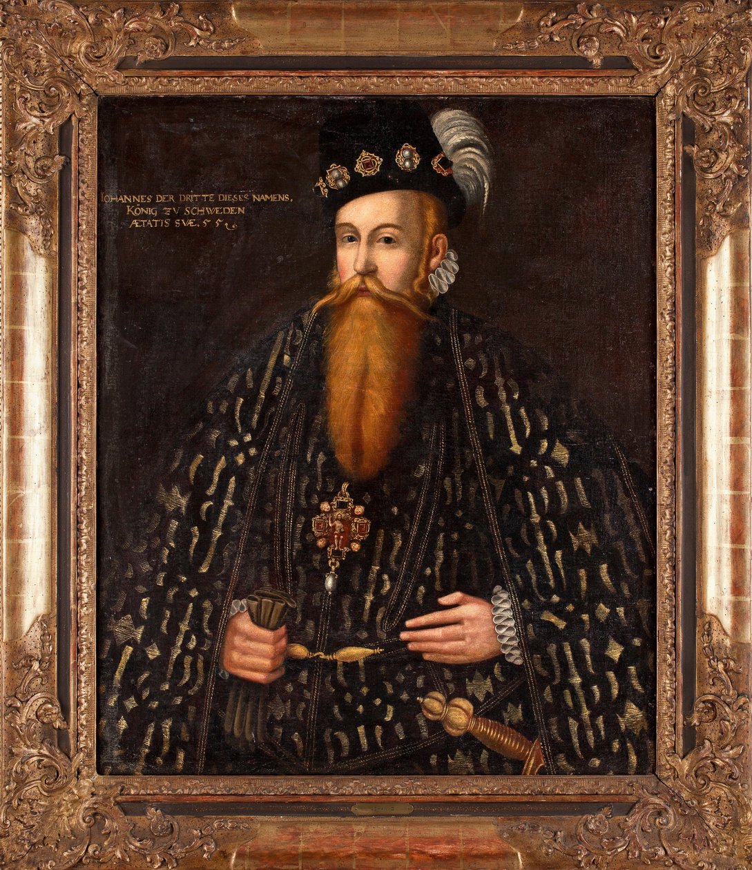 Rei João III da Suécia (1537-1592) - Pintura de Johan Baptista van Uther (Utter) (ativo 1562-1597), óleo sobre tela (101x83 cm) de Johan Baptista van (active 1562 1597) Uther
