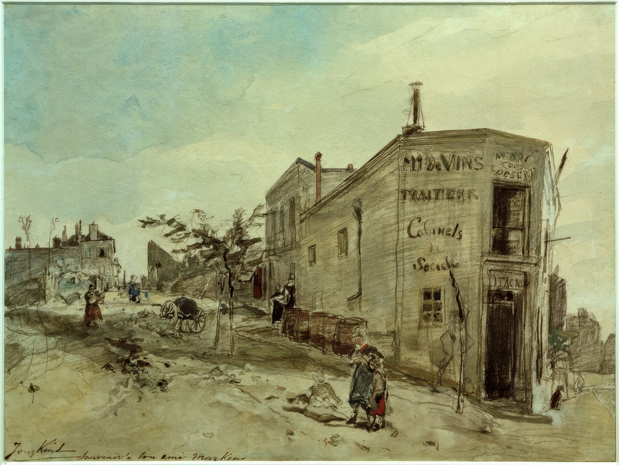 Com vista para Montmartre, o Café Le Roi du Desert de Johan Barthold Jongkind