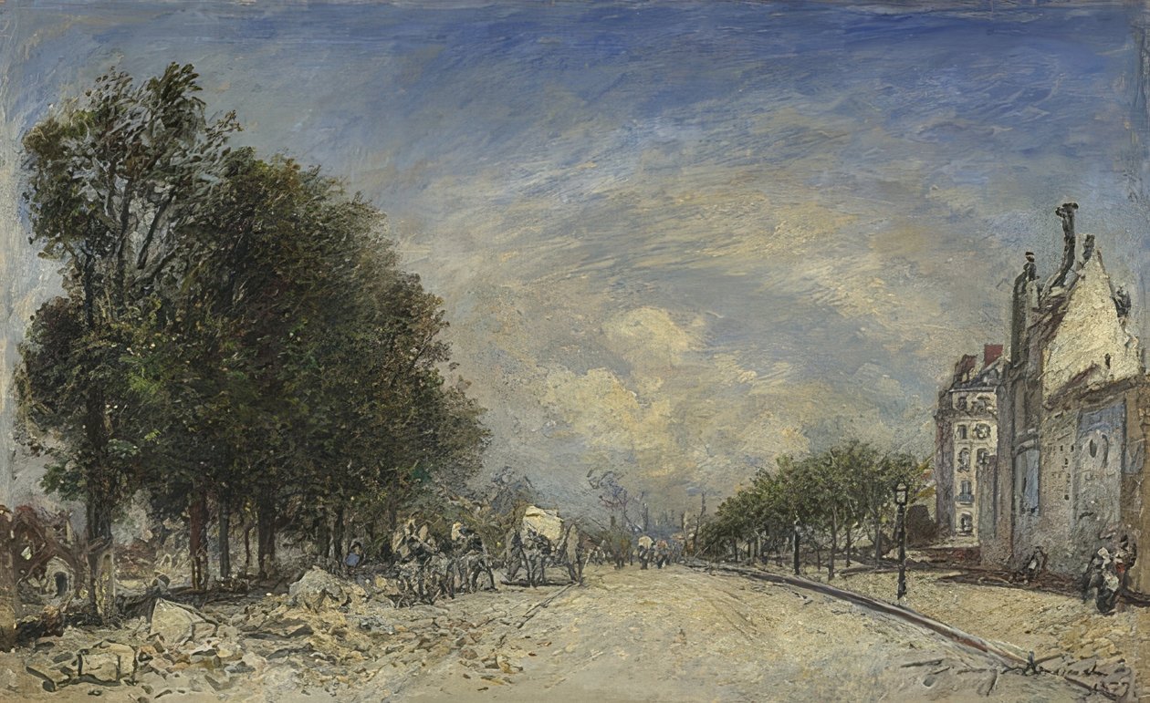 Boulevard de Port-Royal, Paris. 1877 de Johan Barthold Jongkind