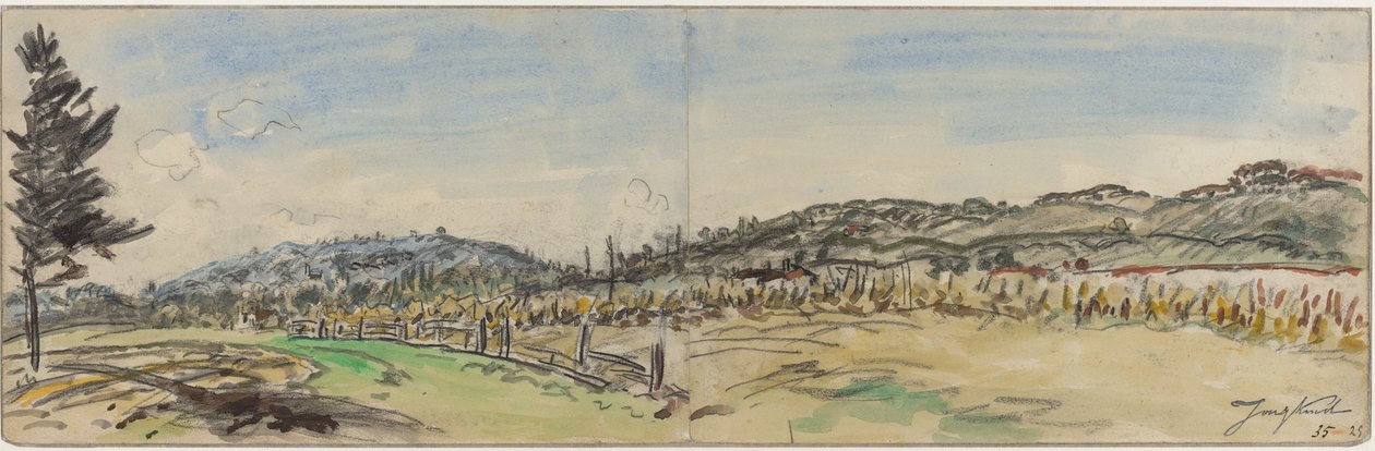 Campo perto de Brezins, entre Grenoble e Vienne, na década de 1880. de Johan Barthold Jongkind