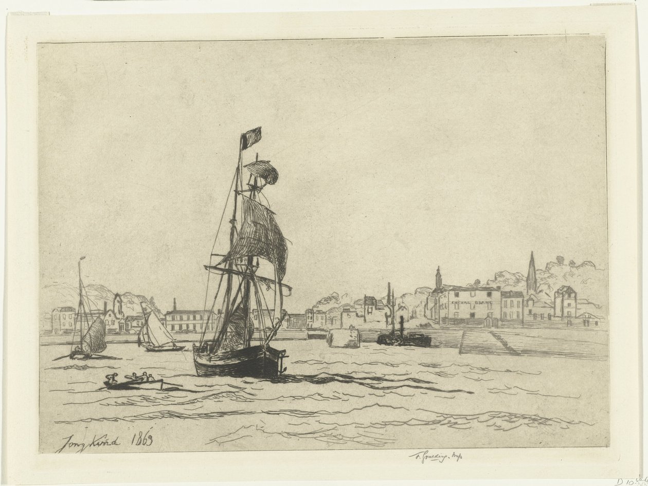 O porto de Honfleur de Johan Barthold Jongkind