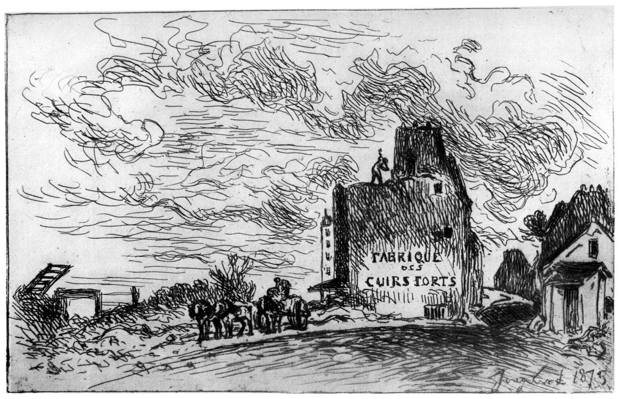 Demolição, c1840-1890 1924 de Johan Barthold Jongkind