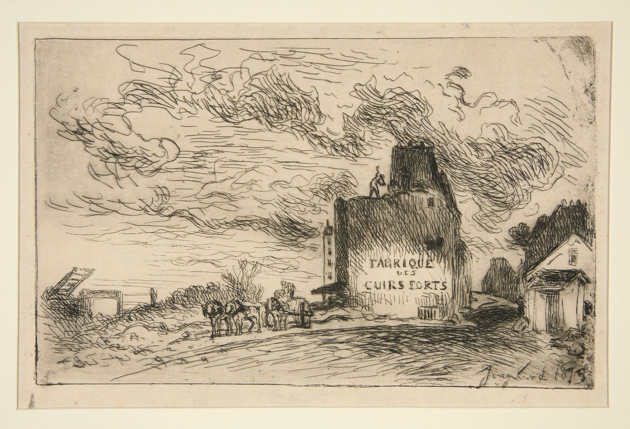 Demolições da Rue des Francs-Bourgeois Saint-Marcel (Demolição da Rue des Francs-Bourgeois Saint-Marcel) de Johan Barthold Jongkind
