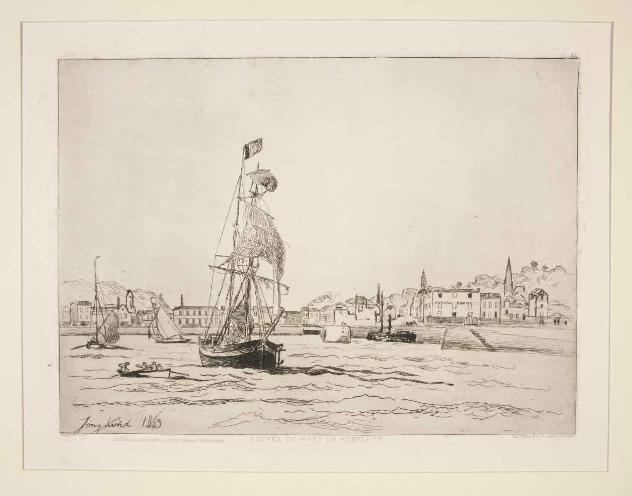 Entrada no Porto de Honfleur de Johan Barthold Jongkind