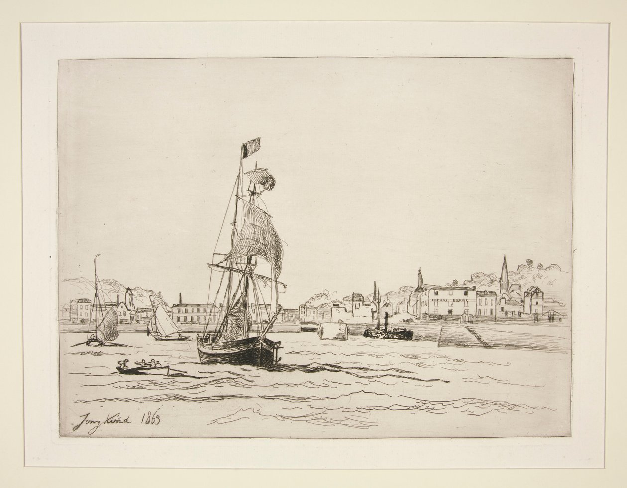 Entrada para o Porto de Honfleur de Johan Barthold Jongkind