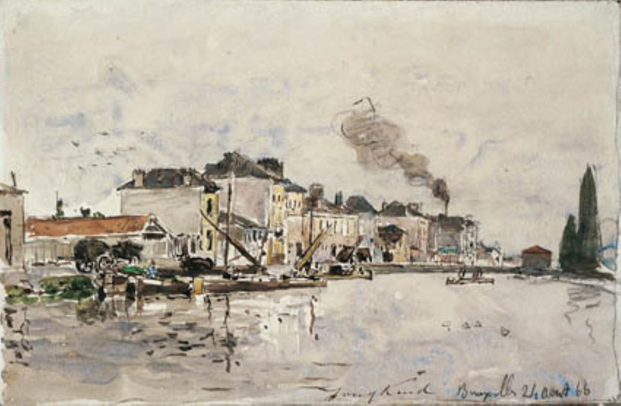 O canal em Bruxelas de Johan Barthold Jongkind