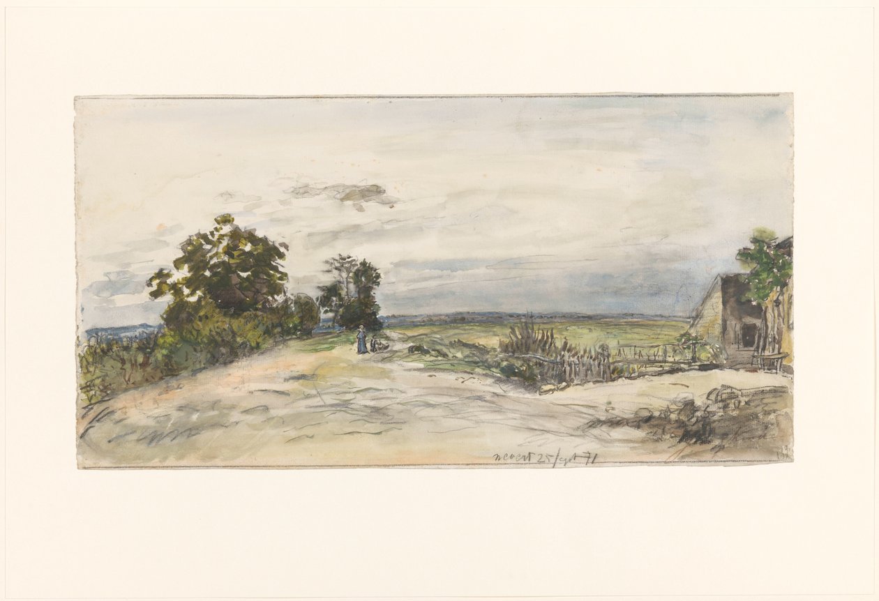 Paisagem em Nevers de Johan Barthold Jongkind