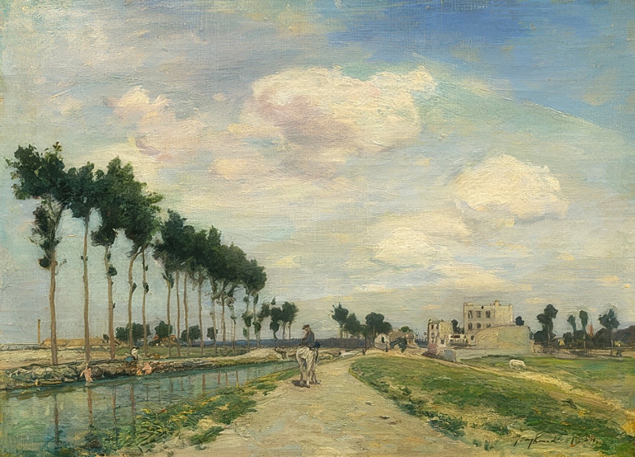 Caminho de reboque. 1864 de Johan Barthold Jongkind
