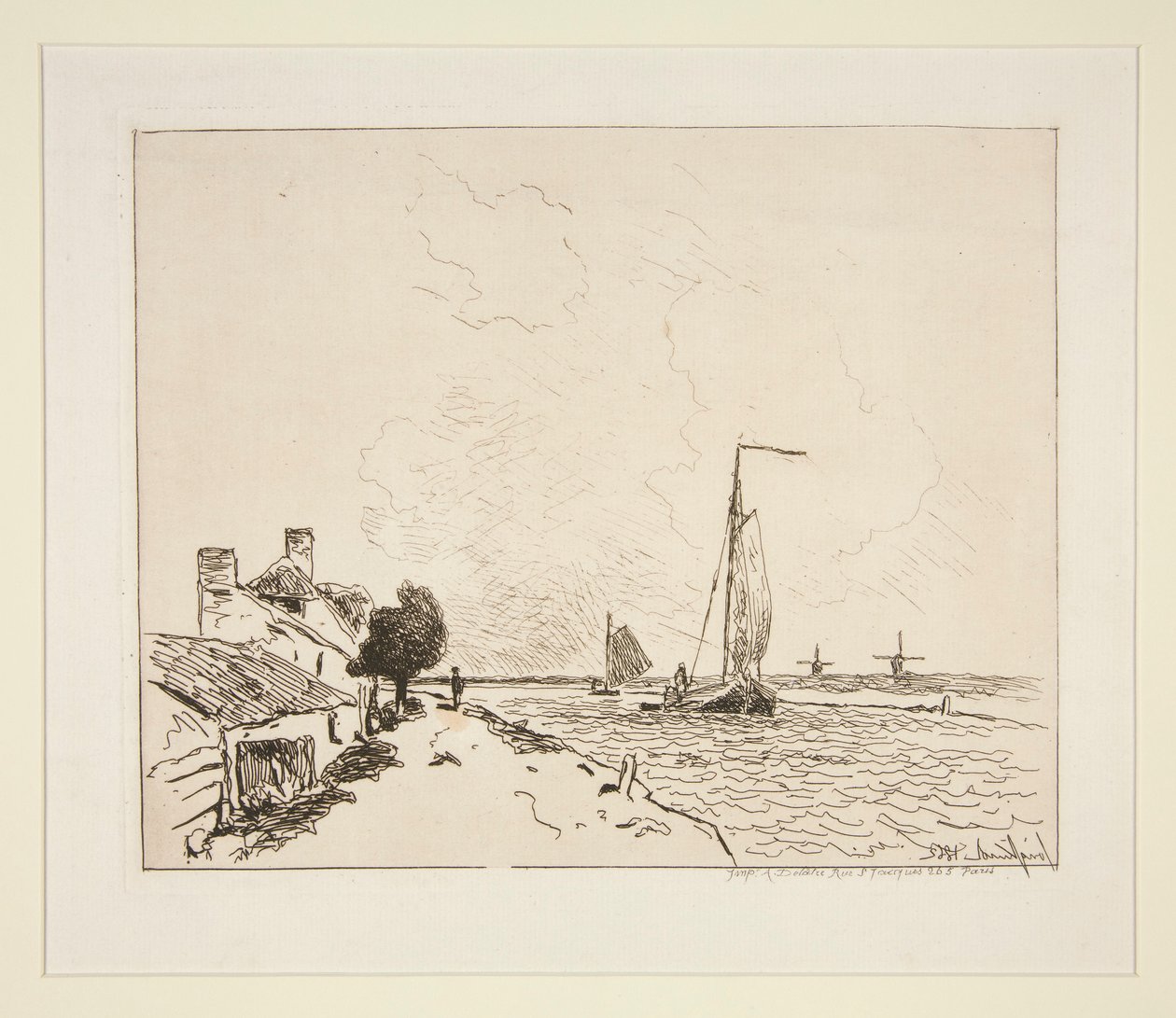 Os Dois Barcos à Vela de Johan Barthold Jongkind