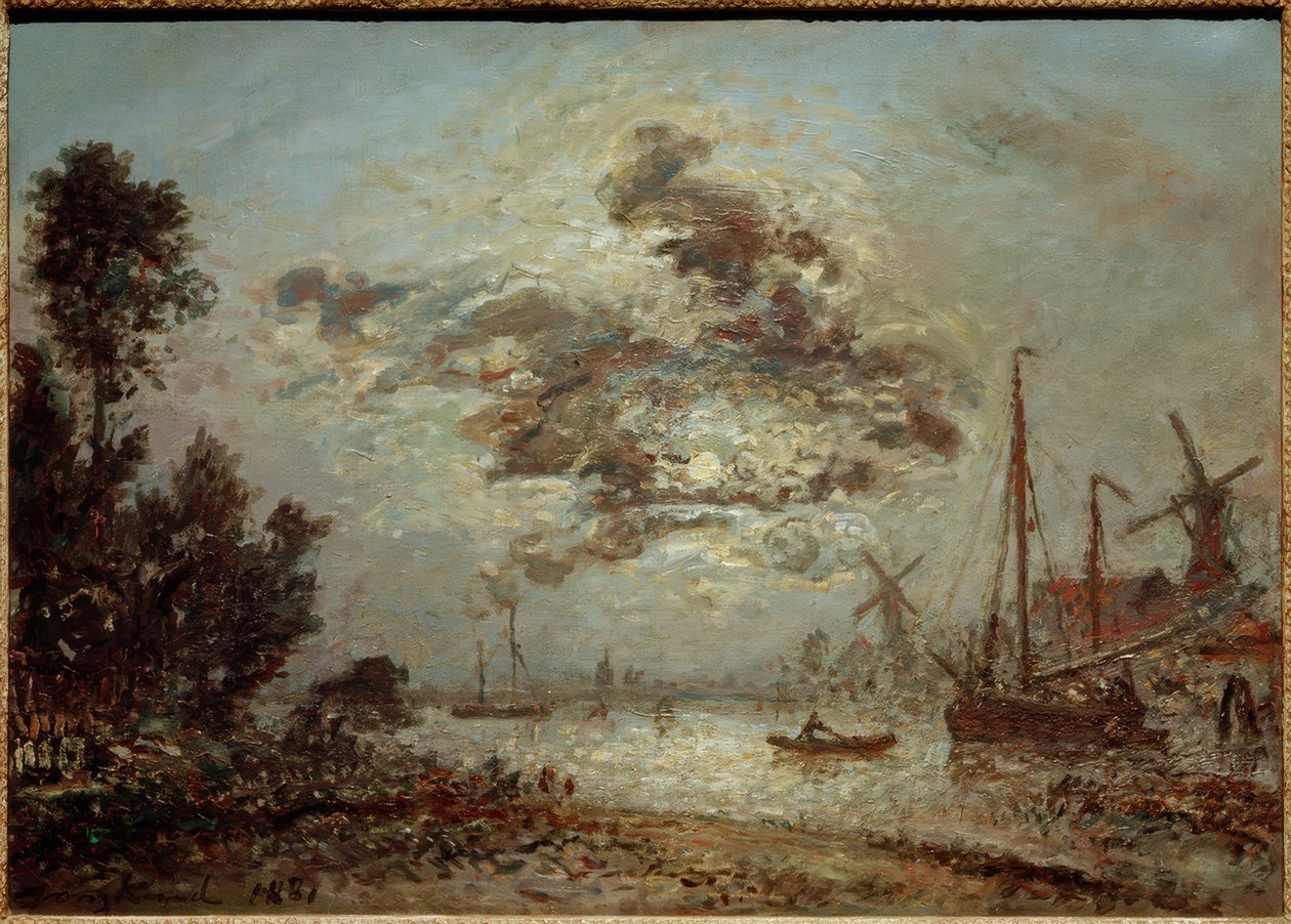 Luar sobre Dordrecht de Johan Barthold Jongkind