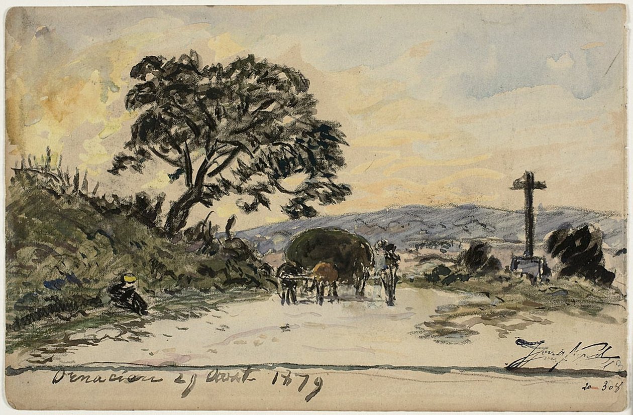 Ornacieux (reto e verso) de Johan Barthold Jongkind