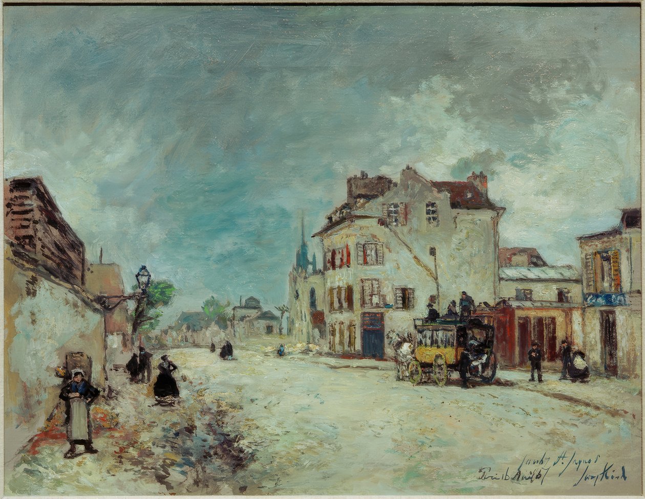 Stagecoach no Faubourg St. Jacques de Johan Barthold Jongkind