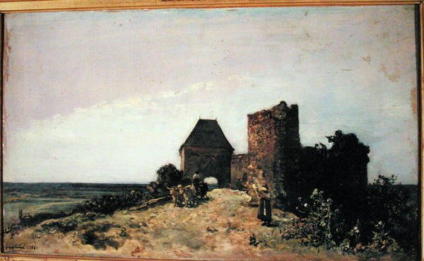 Ruínas do Castelo de Rozemont (Nièvre) 1861 de Johan Barthold Jongkind