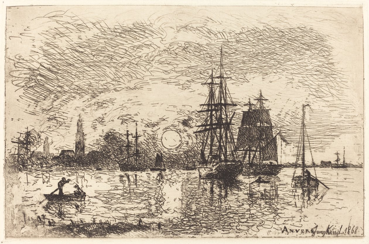 Soleil couchant, port d