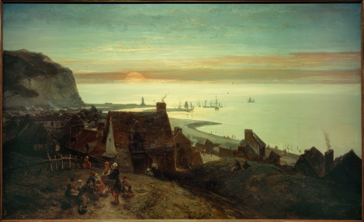 Pôr do sol em St. Valéryen– Caux de Johan Barthold Jongkind