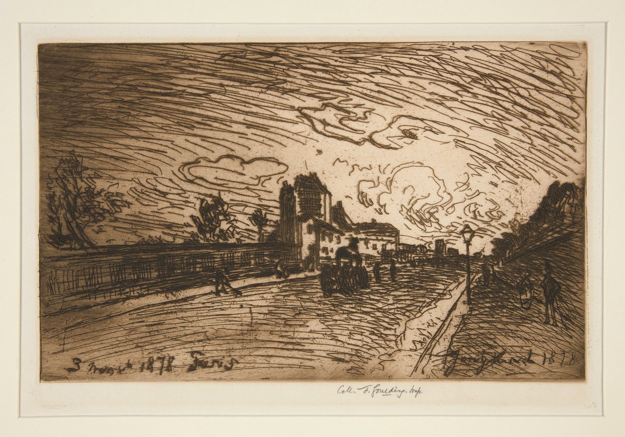Saída da Casa de Cochim (Faubourg Saint-Jacques) de Johan Barthold Jongkind
