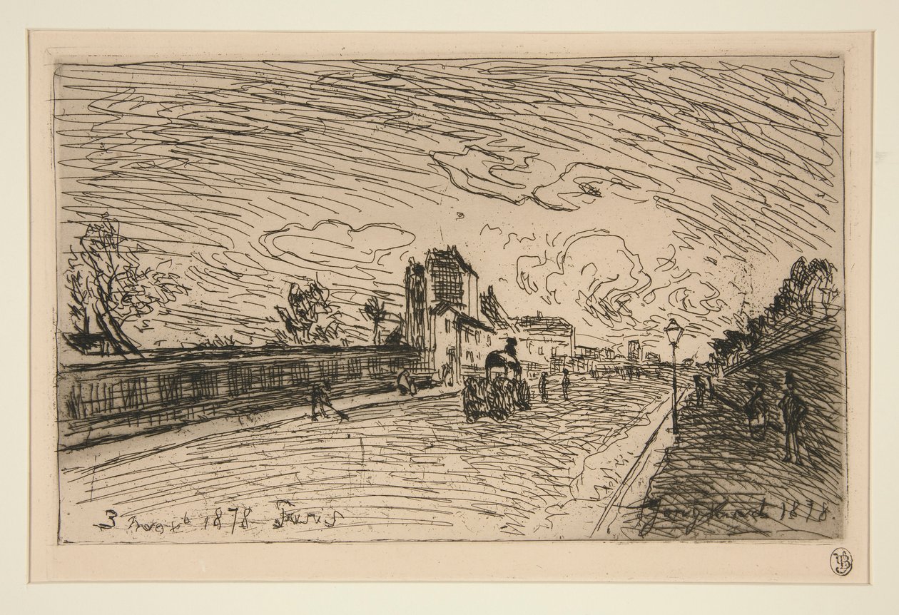 Saída da Casa de Cochim (Faubourg Saint-Jacques) de Johan Barthold Jongkind