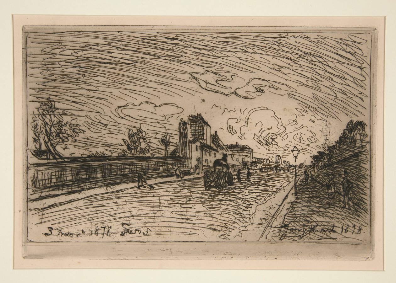 Saída da Casa de Cochim (Faubourg Saint-Jacques) de Johan Barthold Jongkind