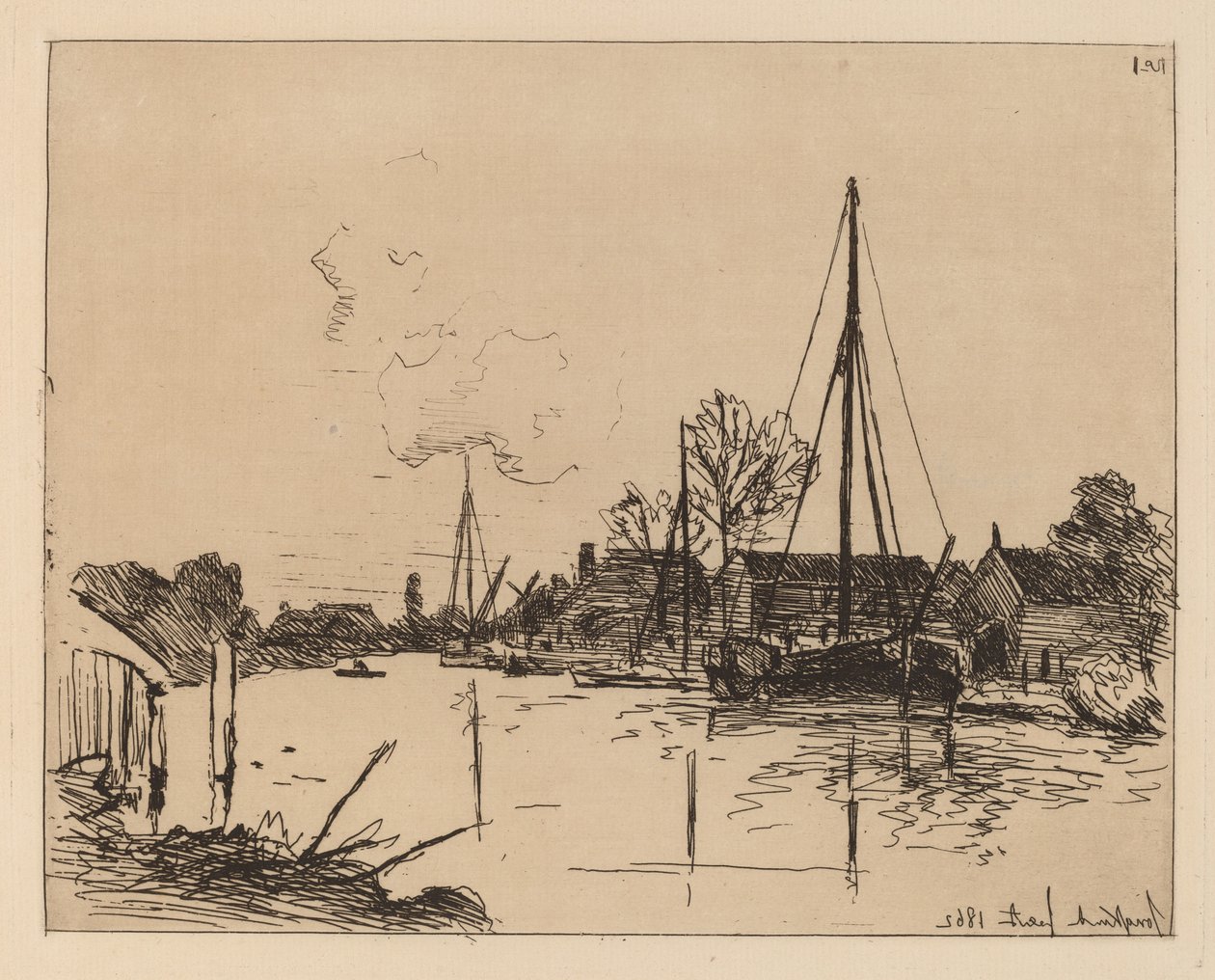 O Canal (Le Canal) de Johan Barthold Jongkind
