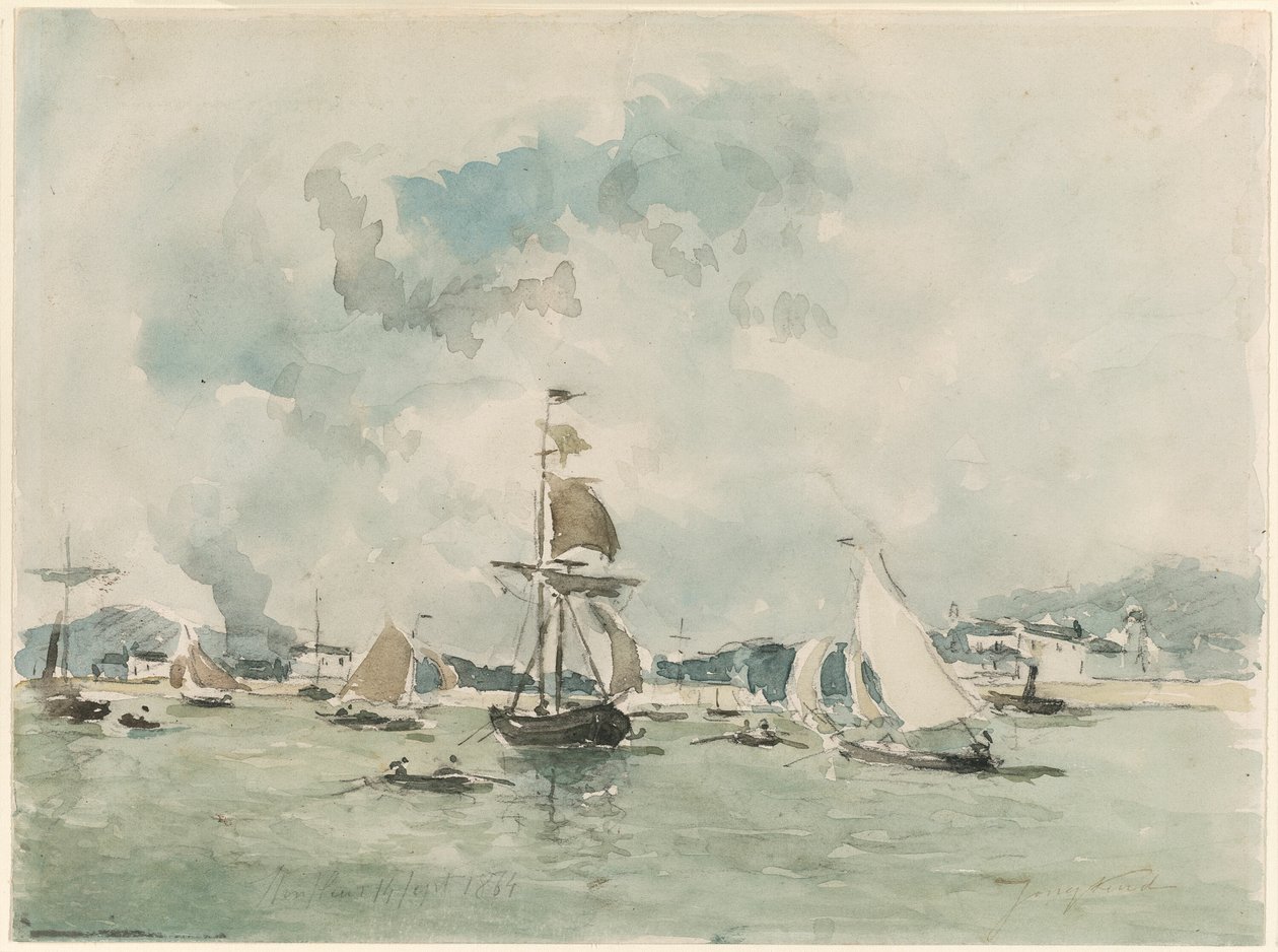O Porto de Honfleur de Johan Barthold Jongkind