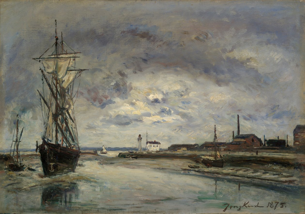 O Porto de Honfleur de Johan Barthold Jongkind