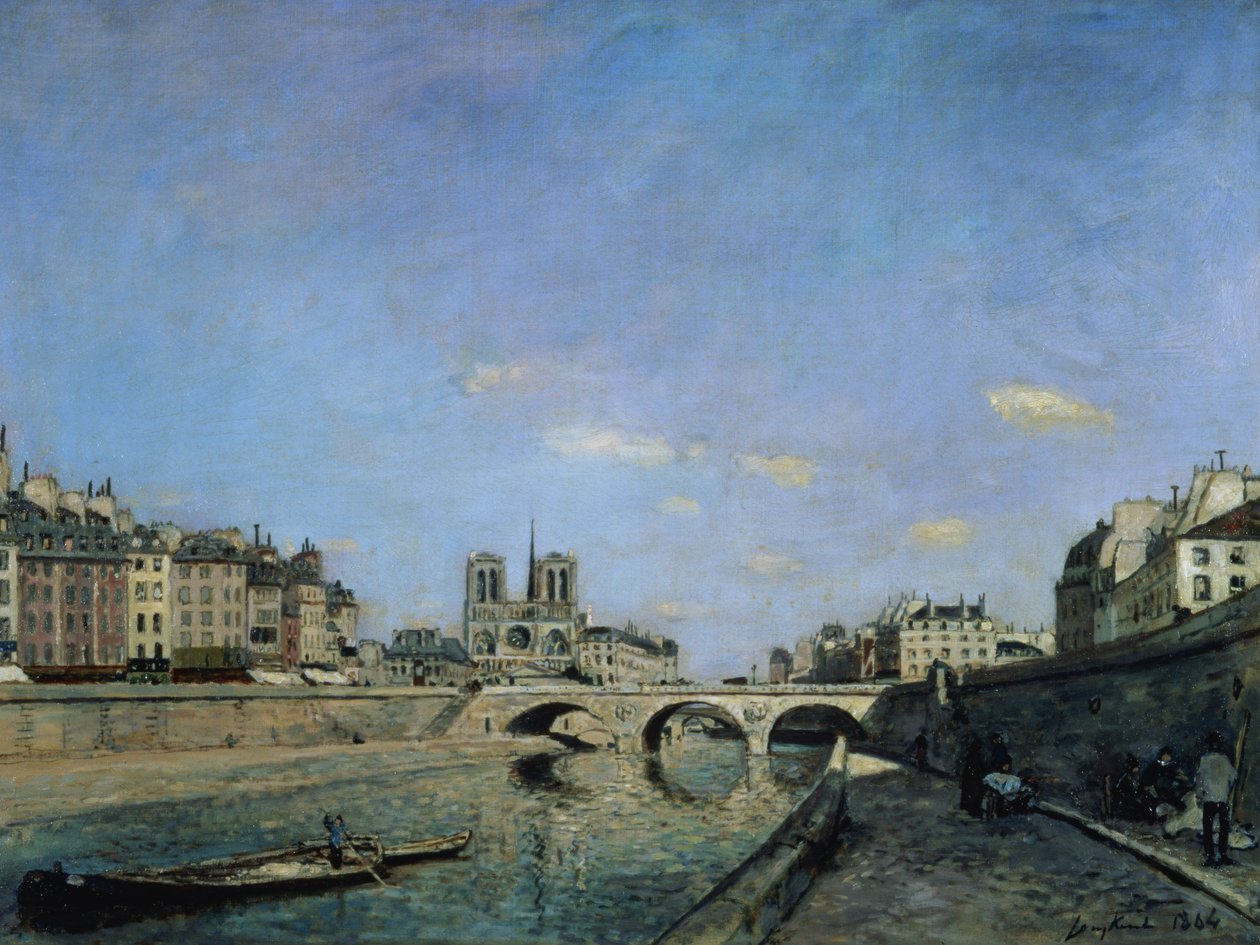 O Sena e Notre Dame em Paris de Johan Barthold Jongkind