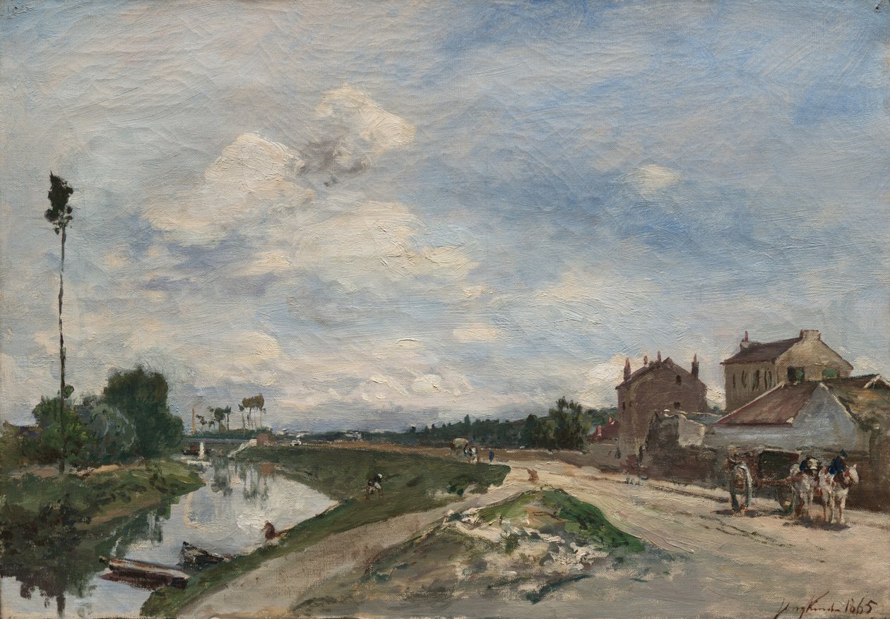 O Sena em Bas-Meudon, 1865 de Johan Barthold Jongkind