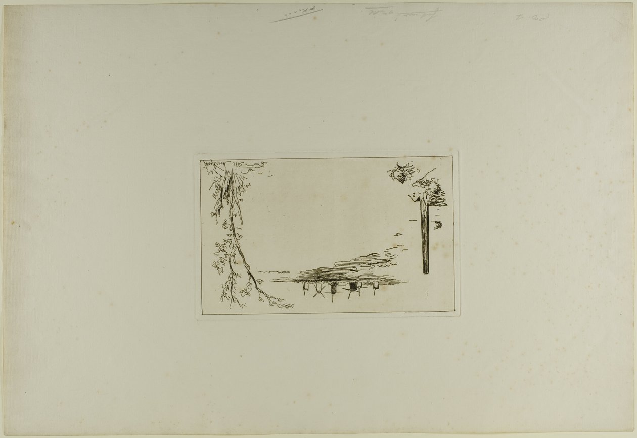 Página de título, do Livro de seis gravuras, vistas da Holanda de Johan Barthold Jongkind