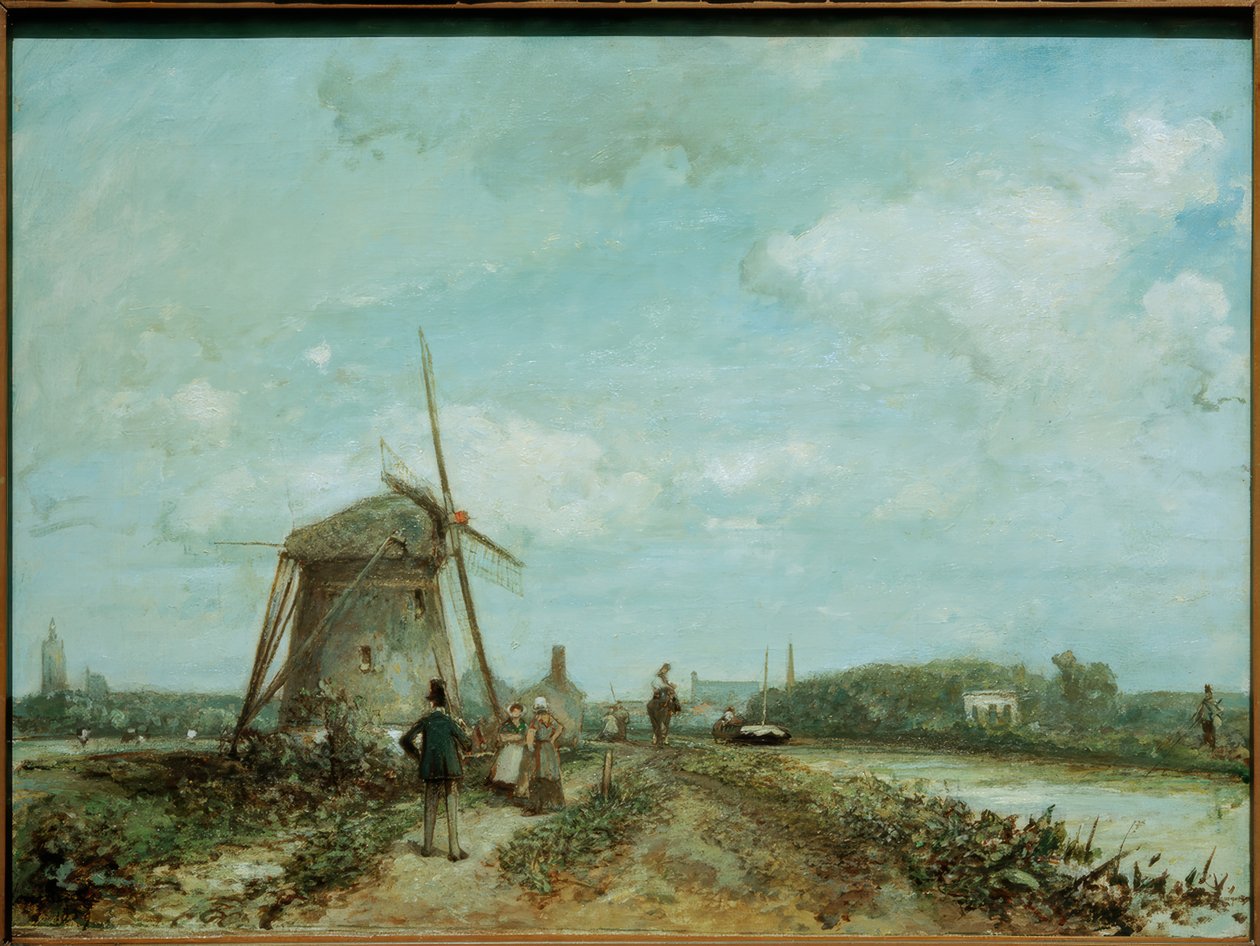 Caminho de reboque perto de Haia de Johan Barthold Jongkind