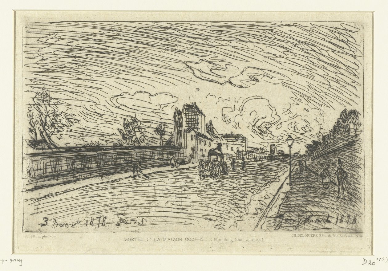 Saída do hospital de Cochim (Faubourg Saint-Jacques, Paris)
Sortie de la Maison Cochin (Faubourg Saint-Jacques) (título sobre o objecto) de Johan Barthold Jongkind
