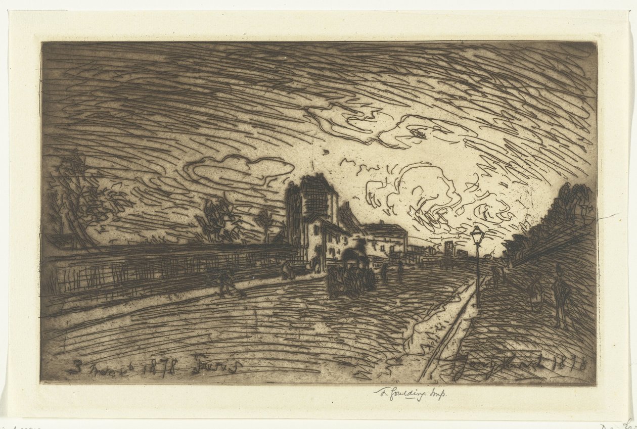 Saída do hospital de Cochim (Faubourg Saint-Jacques, Paris) de Johan Barthold Jongkind
