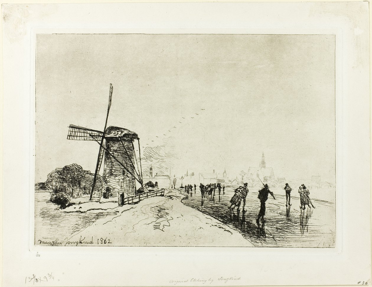 Vista da cidade de Maassluis de Johan Barthold Jongkind