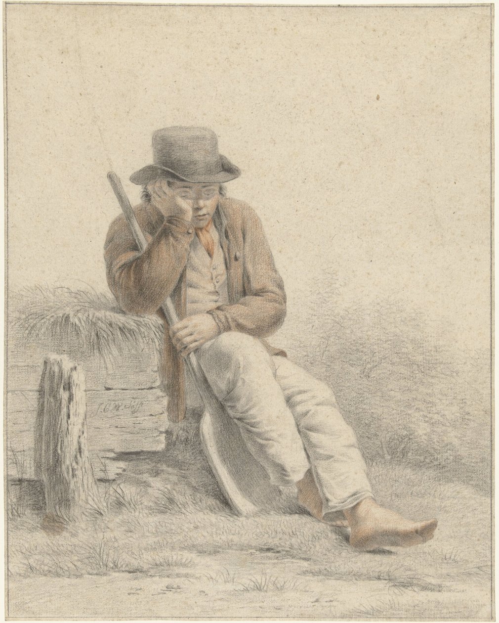 Trabalhador em repouso de Johan Christiaan Willem Safft