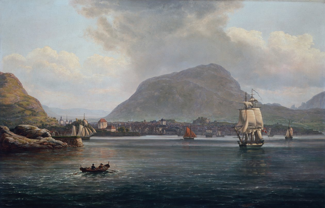 Baía de Bergen de Johan Christian Dahl